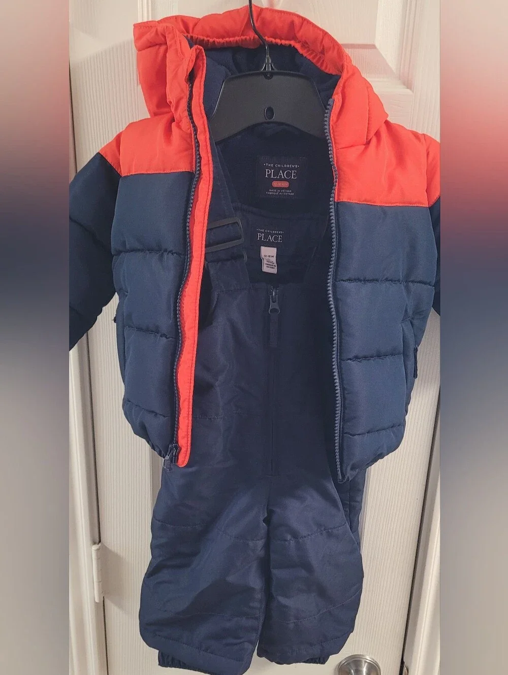 The Children's Place Navy And Orange 2 Pc Snow Suit. NWOT